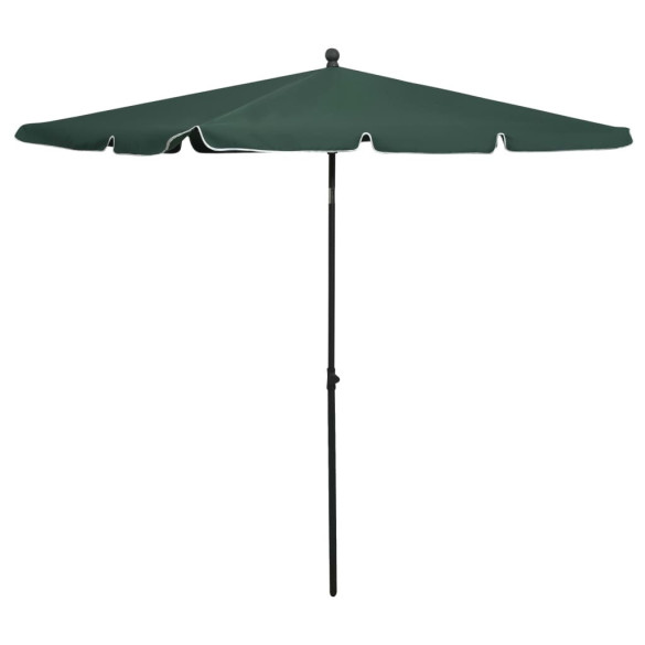 Umbrelă de grădină cu stâlp - verde - 210x140 cm