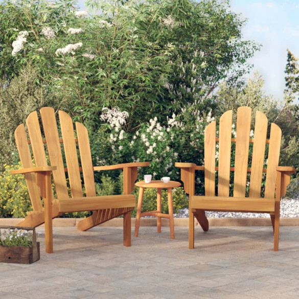 Scaune Adirondack de grădină - 2 buc - 79x95x92cm - lemn masiv tec