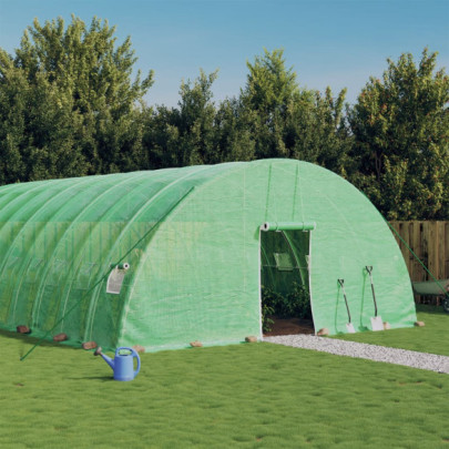 Seră cu cadru din oțel - verde - 36 m² - 6x6x2,85 m