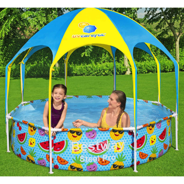 Piscină supraterană copii Steel Pro - protecție UV - 244x51 cm