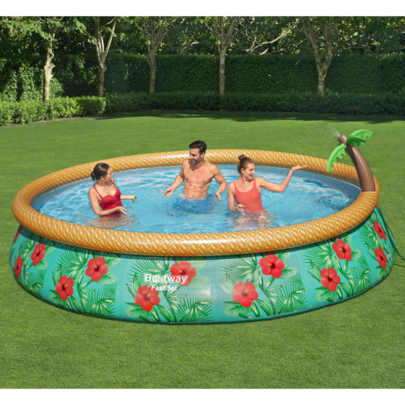 Set de piscină gonflabilă Fast Set Paradise Palms - 457x84 cm