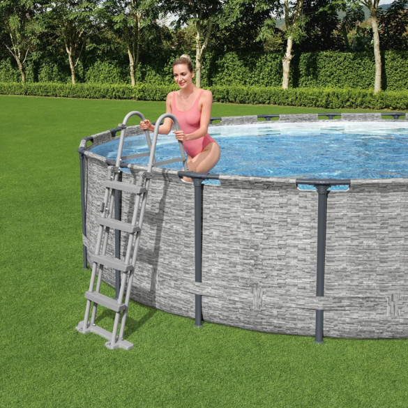 Scară de siguranță piscină cu 4 trepte Flowclear - 122 cm