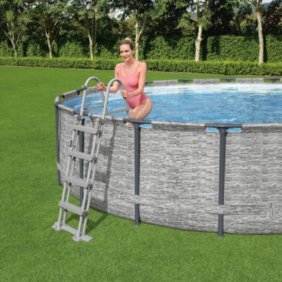 Scară de siguranță piscină cu 4 trepte Flowclear - 122 cm