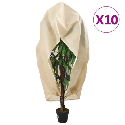 Protecții fleece pt plante - fermoar - 10 buc - 70 g/m² 1,2x1,8 m