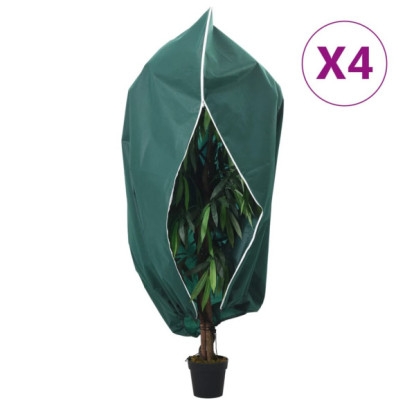 Protecții fleece pentru plante - fermoar - 4 buc 70 g/m² 2,36x2 m