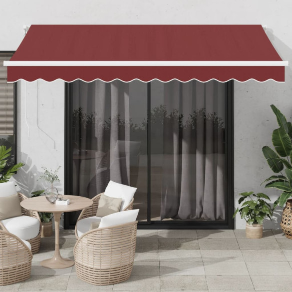 Copertina retractabilă automat cu LED - vișiniu - 350x250 cm