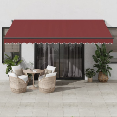 Copertina retractabilă manual - vișiniu - 450x350 cm