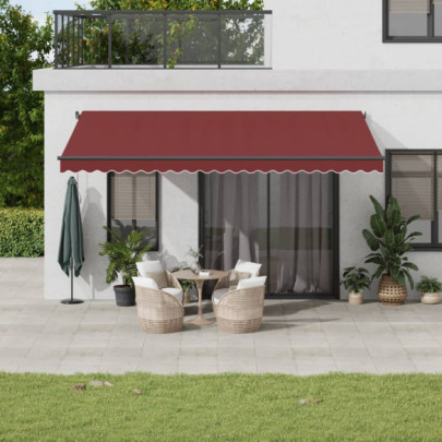 Copertina retractabilă manual - vișiniu - 500x350 cm