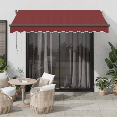 Copertina retractabilă manual - vișiniu - 300x250 cm