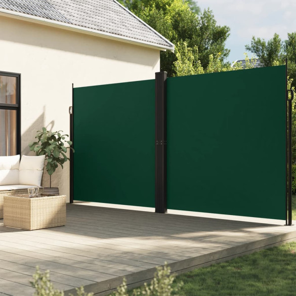 Copertină laterală retractabilă - verde închis - 220x1000 cm