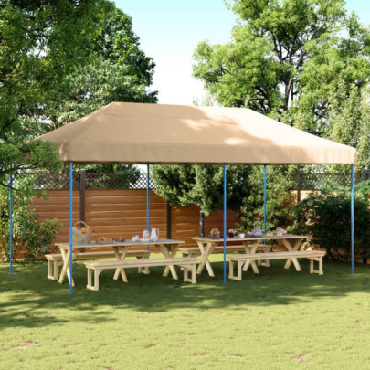 Cort de petrecere pliabil Pop-Up - 580x292x315 cm - bej