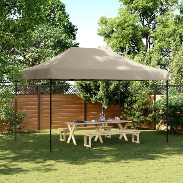 Cort de petrecere pliabil Pop-Up - taupe - 440x292x315 cm