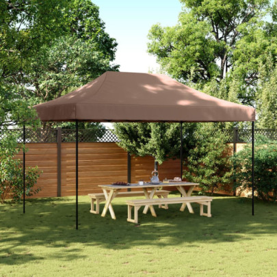 Cort de petrecere pliabil Pop-Up - 440x292x315 cm - maro