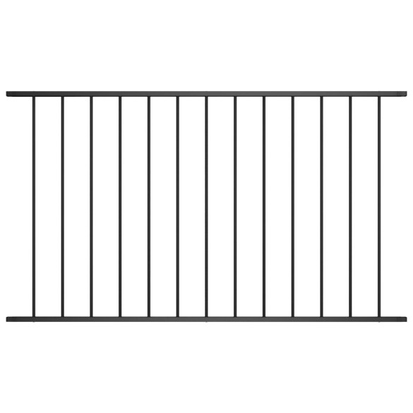 Panou de gard - negru - 1,7 x 0,75 m - oțel vopsit electrostatic