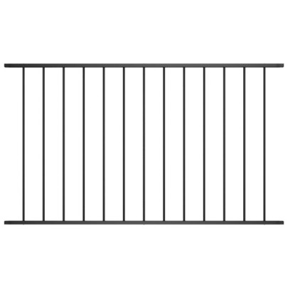 Panou de gard - negru - 1,7 x 0,75 m - oțel vopsit electrostatic