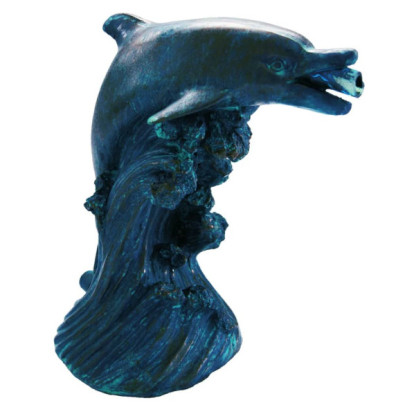 Figurină de iaz cu joc de apă - delfin - 18 cm - 1386020