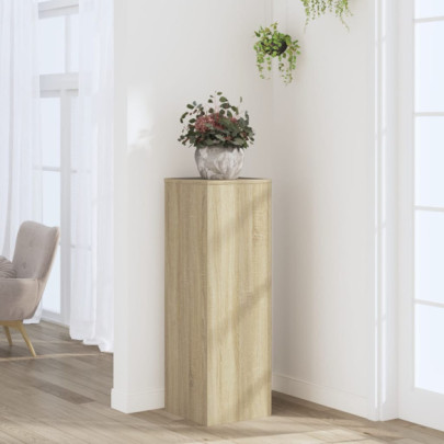 Suport de plante - stejar sonoma - 33x33x100 cm - lemn prelucrat