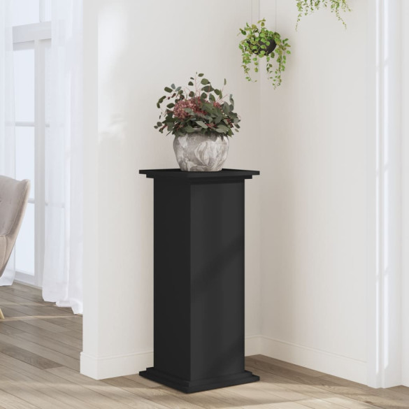 Suport de plante - negru - 33x33x80 cm - lemn prelucrat