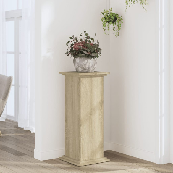 Suport de plante - stejar sonoma - 33x33x80 cm - lemn prelucrat