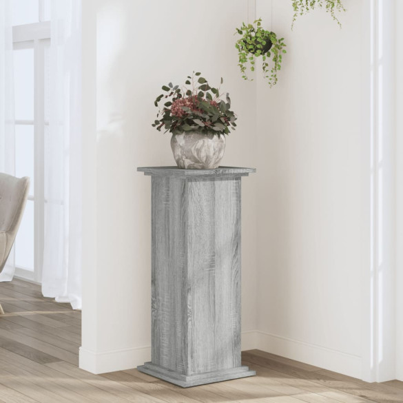 Suport de plante - sonoma gri - 33x33x80 cm - lemn prelucrat