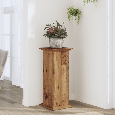 Suport de plante - lemn vechi - 33x33x80 cm - lemn prelucrat