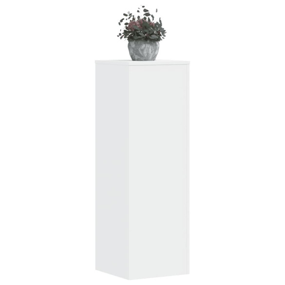 Suporturi plante - 2 buc. - alb - 33x33x100 cm - lemn prelucrat