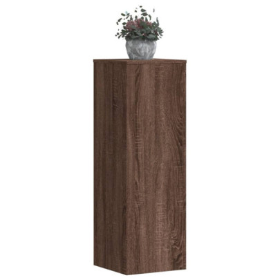 Suporturi plante 2 buc. stejar maro 33x33x100 cm lemn prelucrat