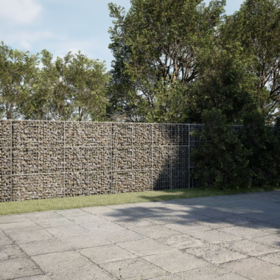 Coș gabion cu capac - 1100x50x150 cm - fier galvanizat