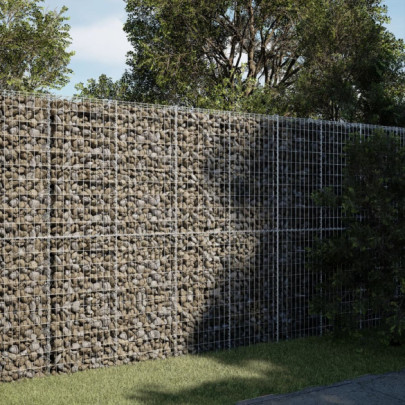 Coș gabion cu capac - 200x50x200 cm - fier galvanizat