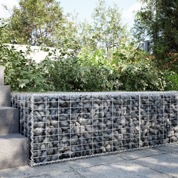 Coș gabion cu capac - 100x100x50 cm - fier galvanizat