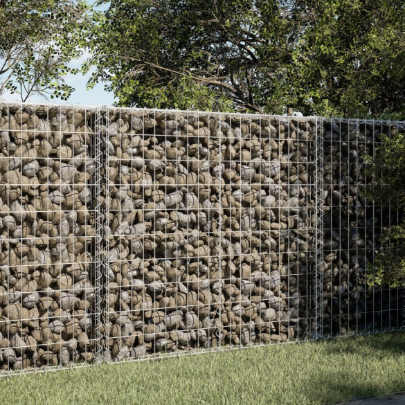 Coș gabion cu capac - 100x100x100 cm - fier galvanizat