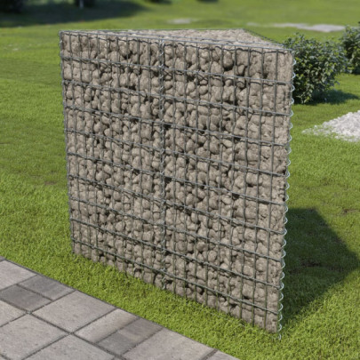 Strat înălțat gabion - 75x75x100 cm - oțel galvanizat