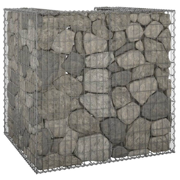 Perete gabion pentru pubelă - 110x100x110 cm - oțel galvanizat