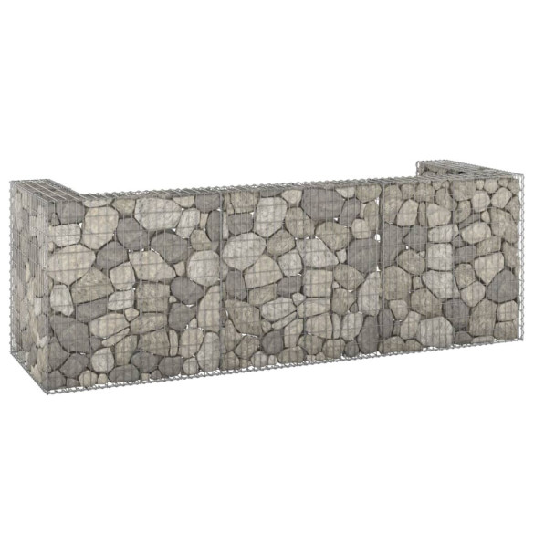 Perete gabion pentru pubele - 325x100x110 cm - oțel galvanizat