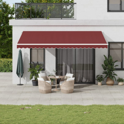 Copertina retractabilă automat cu LED - vișiniu - 500x350 cm