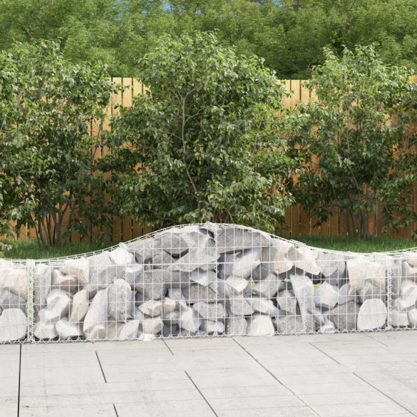 Coșuri gabion arcuite 13 buc - 200x30x40/60 cm - fier galvanizat