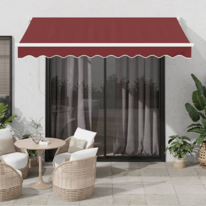 Copertina retractabilă manual - vișiniu - 300x250 cm