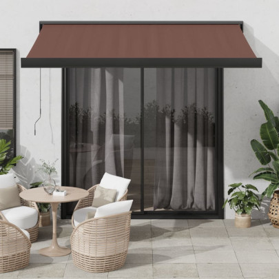 Copertină retractabilă manual - maro - 350x250 cm