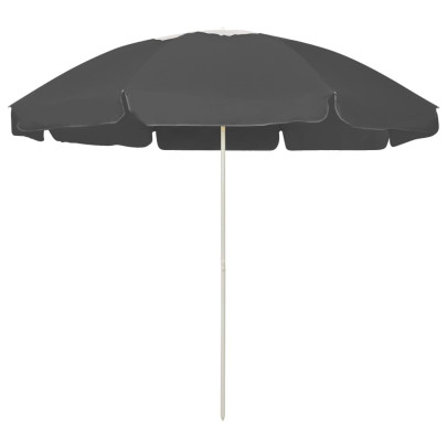 Umbrelă de soare de plajă - antracit - 240 cm