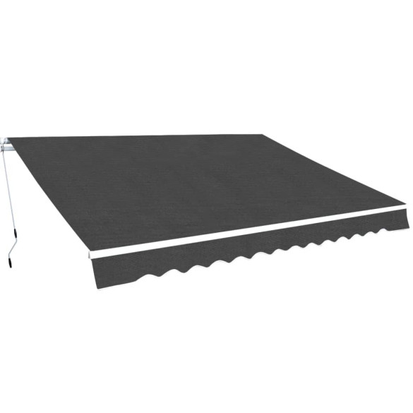 Copertină pliabilă cu acționare manuală - 350 cm - antracit