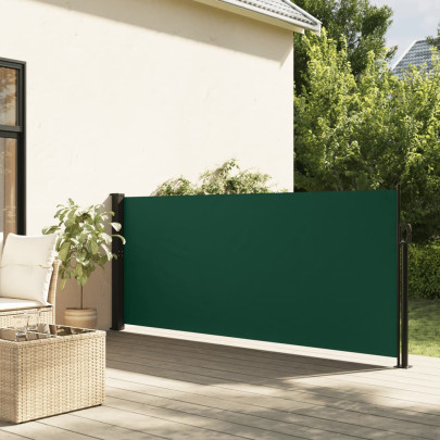 Copertina laterală retractabilă - verde închis - 140x500 cm