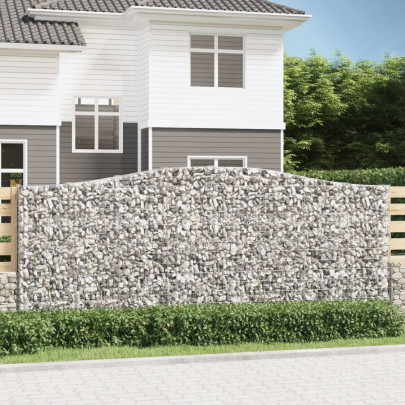 Coșuri gabion arcuite 4 buc. 400x30x160/180 cm fier galvanizat