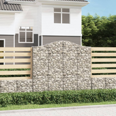 Coșuri gabion arcuite 7 buc - 200x30x180/200cm - fier galvanizat