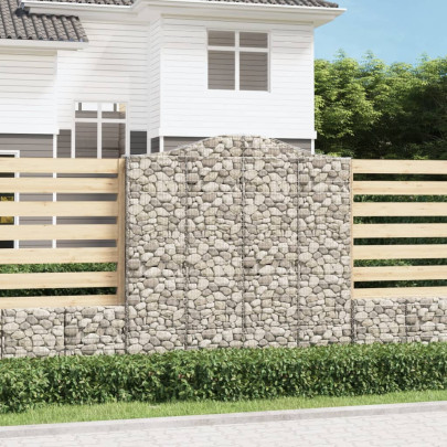 Coșuri gabion arcuite 4 buc. 200x30x200/220 cm fier galvanizat