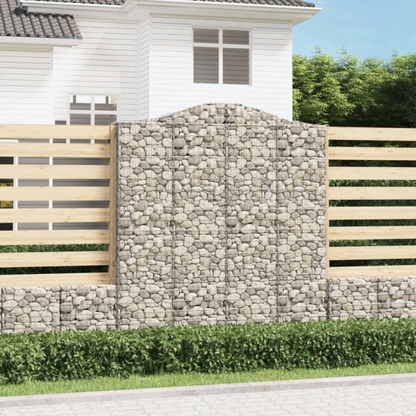 Coșuri gabion arcuite - 4 buc 200x30x220/240cm - fier galvanizat