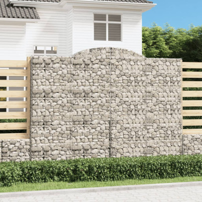 Coșuri gabion arcuite - 10 buc 300x30x220/240cm - fier galvanizat