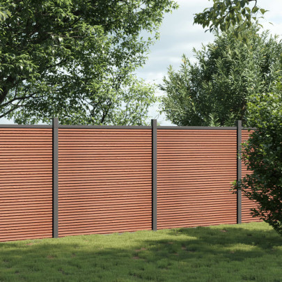 Panouri pentru gard - maro - 353x186 cm - WPC