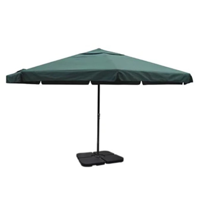 Umbrelă de soare de grădină din aluminiu - bază portabilă - verde