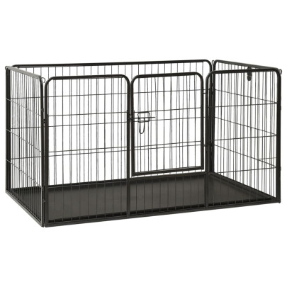 Țarc căței - 123x77,5x74,5 cm - oțel
