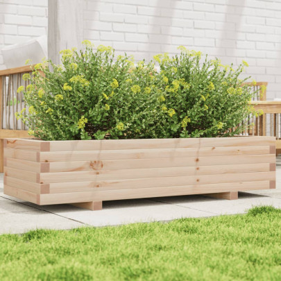 Jardinieră de grădină - 110x40x26,5 cm - lemn masiv de pin